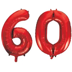 60. Geburtstag Verkehrsschild Party Deko Set rot weiß Mann Frau Partyset