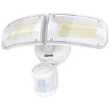 ZOFO 4000LM LED Strahler mit Bewegungsmelder Außen, Superhell LED Fluter Lampe mit Bewegungsmelder, 5000K LED Außenstrahler, IP65 Wasserdicht PIR LED-Sicherheitslicht für Garage, Weiß, Dual-Kopf