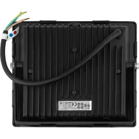 Gtv Außenstrahler Aluminium, Glas 50 W 4000 lm wetterfest IP65 schwarz
