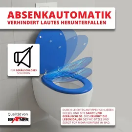 Grafner WC Sitz mit Absenkautomatik Motiv Blue Drop