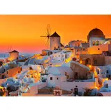 Papermoon Fototapete Santorini Sunset bunt Fototapeten Tapeten Bauen Renovieren