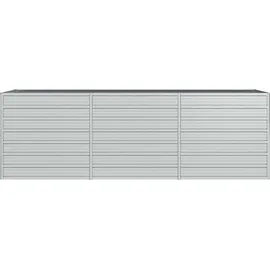 vidaXL Garten-Hochbeet verzinkter Stahl rechteckig 240 x 80 x 77 cm Silber 