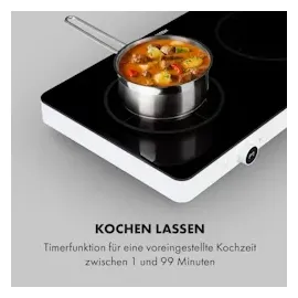 Klarstein FutureChef Doppel-Induktionskochplatte 3000Watt 2 Kochfelder