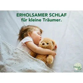 Dreamstar Babymatratze für Babybett – Kindermatratze 60x120 cm | mit Trittkante | 9 cm hoch | extra hautfreundlicher Bezug | DREAMSTAR Ergo Kids