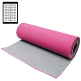 Best Sporting Fitnessmatte rutschfest, 200 x 60 x 1,3cm, pink