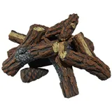 ELEMENTI Brennholz Keramik 37 x 16 x 21 cm Braun