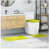 vidaXL 3-tlg. Badematten-Set Grün Polypropylen rutschfest