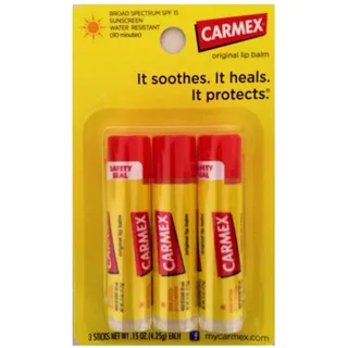 Carmex Lip Balm, Moisturizing, Original.15 Ounce, 3 ct. by Carmex
