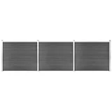 vidaXL WPC Sichtschutzzaun Element Set 526 x 146 cm schwarz