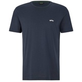 Boss T-Shirt mit Label-Schriftzug Modell 'Tee Curved', Dunkelblau, M
