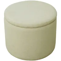 Svita Amber Aufbewahrungsbox mit Deckel Hocker mit Stauraum Sitzhocker Beige