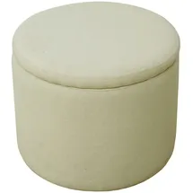 Svita Amber Aufbewahrungsbox mit Deckel Hocker mit Stauraum Sitzhocker Beige