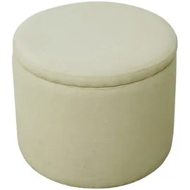 Svita Amber Aufbewahrungsbox mit Deckel Hocker mit Stauraum Sitzhocker Beige