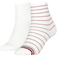 2er Pack TOMMY HILFIGER Preppy kurze Socken Damen 001 - white 35-38