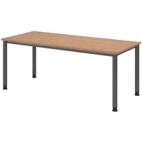Bümö Schreibtisch Nussbaum, Nachbildung,Nussbaum, Rechteckig, 180x74x80 cm FSC Mix,