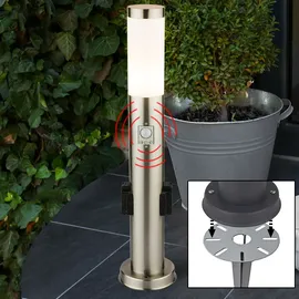V-Tac Wegeleuchte Edelstahl 8977  Höhe 100 cm spritzwassergeschützt inkl. Bewegungsmelder silber