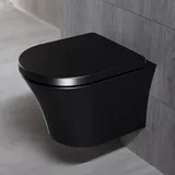 Steinberg 710 Wand-WC mit WC-Sitz Schwarz matt