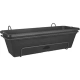 elho Green Basics Kunststoff 50x18x14 cm schwarz inkl. Halterung