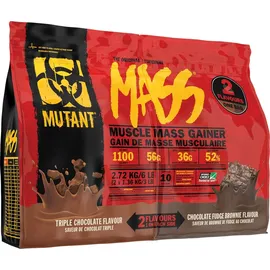 Mutant Mass Dual Bag Chamber Triple Chocolate & Chocolate Fudge Brownie Pulver 2720 g