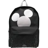 Disney Rucksack Mickey Backpack Freizeitrucksack für Kinder und Jugendliche, Schwarz