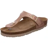 ROHDE Damen Zehentrenner Pantolette Metallic-Optik Alba 5600, Größe:36 EU, Farbe:Rosa