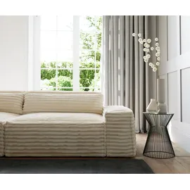 DeLife Big-Sofa Sirpio XL 270x130 cm Plüschcord Beige