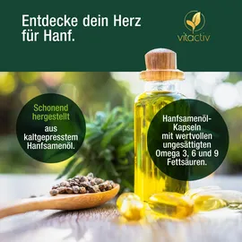 Vitactiv Hanfsamenöl Kapseln + Vitamin E 60 St.