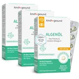 Omega 3 Kinder - 330 mg DHA pro Tagesdosis - Omega 3 vegan aus Algenöl - ohne Fischgeschmack - zuckerfrei - Algenöl Kapseln für Kinder - 180 Mini Pearlz - 100% vegan - White Omega Kids (270 Stück)