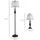 Homcom Tischlampen-Set Schwarz 2 St.