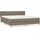 vidaXL Boxspringbett mit Matratze Taupe 180x200 cm Stoff