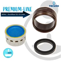 Tecuro Premium Mischdüse Strahlregler Luftsprudler Perlator M24x1 ag, mocca