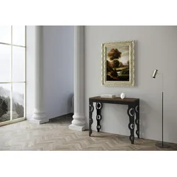 Itamoby Ausziehbare Konsole 90x40/300 cm Karamay Evolution Walnuss Anthrazitrahmen