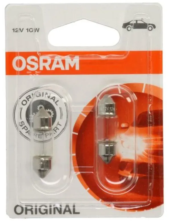 Ampoule secondaire OSRAM C10W Standard 12V/10W, 2 pièce