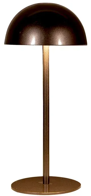LED Lampe 9,5x22cm dimmbar mit USB Anschluss  - bronze