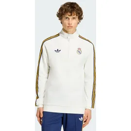 adidas Real Madrid Originals Halbreißverschluss-sweatshirt - White - M