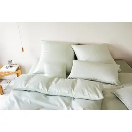 ELEGANTE Hamburger Streifen", 135x200 cm + 80x80 cm | pistazie, - grün