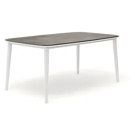 Solpuri Charlie Gartentisch Aluminium 170 - 230x100 cm 301 - weiß 590 - Dekton kreta