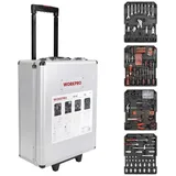 WorkPro Trolley-Koffer bestückt 1050-teilig Schwarz 37 x 20 x 51 cm