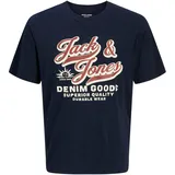 Jack & Jones PlusSize JACK & JONES Jjelogo Tee Ss Oneck 2 Col Aw25 Noos Pls - Plus Size