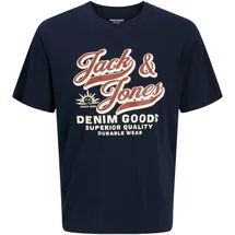Jack & Jones PlusSize JACK & JONES Jjelogo Tee Ss Oneck 2 Col Aw25 Noos Pls - Plus Size
