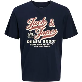 Jack & Jones PlusSize JACK & JONES Jjelogo Tee Ss Oneck 2 Col Aw25 Noos Pls - Plus Size