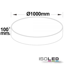 ISOLED LED Deckenleuchte, 100cm, weiß, 160W, ColorSwitch 3000|3500|4000K dimmbar