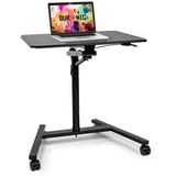 Duronic Laptoptisch, WPS37 Arbeitstisch, Laptoptisch 70 x 54 cm bis 10 kg, Computertisch mit Rollen, Höhenverstellbarer Projektortisch für Beamer, Sitz-Stehtisch Schreibtisch Rolltisch Beistelltisch Sofatisch