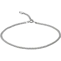 ZEEme Silber Fußkette 925 Silber 23-26cm lang