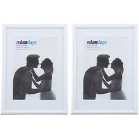 Relaxdays Bilderrahmen 2er Set, 13x18 cm, Passepartout 9x13 cm,