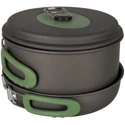BO-CAMP Camping Kochset Explorer 3tlg Campinggeschirr Topf Pfanne Stapelbar Alu