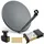 PremiumX Satelliten-Komplettanlage 80cm Satellitenschüssel Multischalter 5-8 Multiswitch Quattro LNB 24x Stecker SAT 8 Teilnehmer