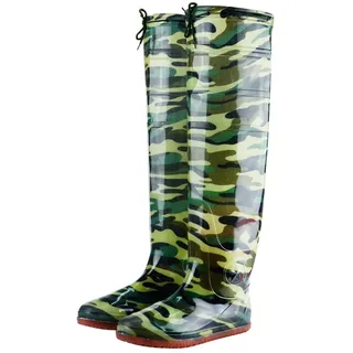 Watstiefel Camouflage Watstiefel Für Männer Frauen Hüftstiefel Leichtgewichtige wasserdichte Anti-Rutsch-Regenstiefel Für Angeln Jagd(37 EU) - 37 EU