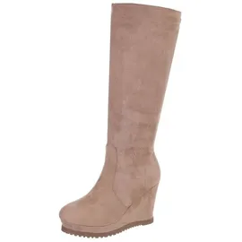 Ital-Design Plateaustiefel Damen Hellbraun 36