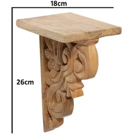 Marrakesch Orient & Mediterran Interior Wandregal 2er Set 40 x 20 x 10 cm Braun